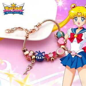 Cute Bracelet for Women - Gold Enamel Heart and Star Bow Bracelet Cute Everyday Wear Jewelry Cosplay Party Favor