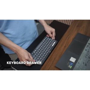 Boovi DE007 Keyboard Drawer Black 68 x 28 cm – Tempat Keyboard Komputer Laci Keyboard Tray