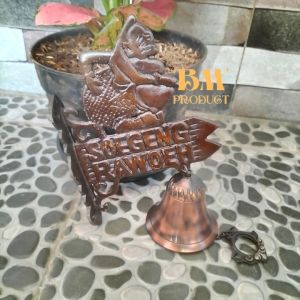 Bel Pintu Rumah Lonceng Pintu Kuningan Motif Semar Soegeng Rawoeh Bel Lonceng Kuningan