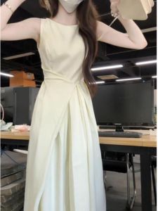 CHANGTONG | Slimming Sleeveless Korean-style Long Dress