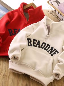 LIREGONGZHU | Fleece-Lined Boys Winter Sweatshirt