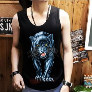 ShopAoi - Singlet Macan Baru Biru / Kaos tanpa lengan / Kaos Dalam / Singlet Pria / Lekbong
