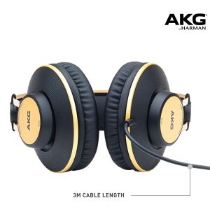 ชุดหูฟังครอบหูผู้ควบคุมระดับมืออาชีพ K92 AKG ของแท้หูฟังแบบพับเก็บได้ Hifi Studio 3.5มม.