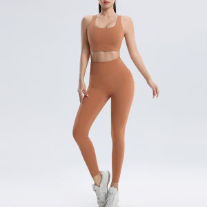 Yoga Set Running Fitness Two-Piece Set Bra Underwear Quick-dry Tight-Fitting Bottoms Pants Womens Yoga Set