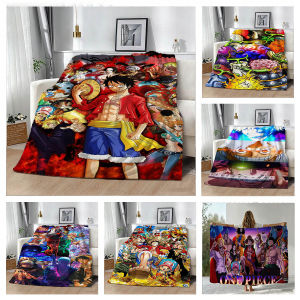Bandai | 3D Cartoon One- P-Piece Luffy Zoro Sanji Flannel Blanket Soft Throw Blanket Art For Home Decor Bedroom Bed Sofa Picnic Fans Gift