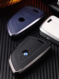 Kunci Kereta BMW Premium Key Cover Aluminium Alloy Genuine Leather Key Cover for BMW 3 5 7 Series X1 X3 X3 X5 X6 320i