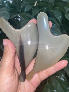 Authentic Buffalo Horn Scalp Meridian Massage Comb Sand Scraper Wooden Handle Good Quality Hair Comb Personal Grooming Tool