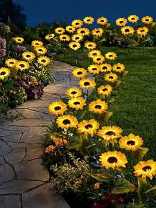 ANQIYUE | Waterproof Sunflower Style Garden Decoration Light Ground Plug
