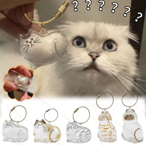 Eternal Memory Cat Fur Storage Keychain Pet Hair Memorial Pendant Portable Keepsake Gift Idea for Dog Cat Owners Cat Accessories