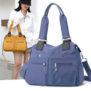 Large Capacity Womens Fashionable Nylon Crossbody Bag Casual Travel Shoulder Bag Multi-Functional Versatile Handbag