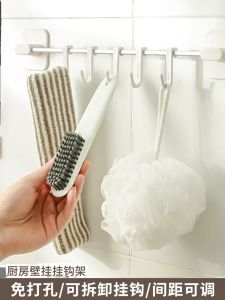 Giá Treo Đồ Nhà Bếp Đa Năng Không Cần Khoan Móc Treo Tường Giá Để Khăn Giấy Và Khăn Choàng Bằng Nhựa Đơn Giản Hiện Đại