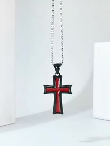 SHISHANGMEIDI | Trendy Red Cross Necklace Pendant