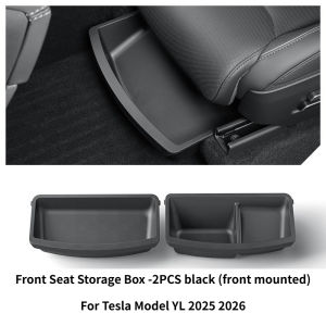 Under Seat Storage Box For Tesla Model YL 2025-2026 TPE Drawer Front Under Seat Organizer Trash Can Car Interior Accessories 