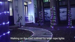Đèn Dây Năng Lượng Mặt Trời Đèn Dây LED Chống Nước Ngoài Trời 8 Chế Độ Ánh Sáng Cho Sân Vườn Chiếu Sáng Sàn Hiên Dải Đèn Năng Lượng Mặt Trời Tự Chứa