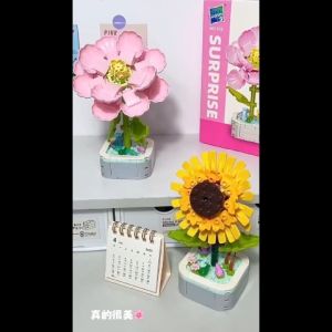 Eternal SunFlower Building Block Rose Flower Assembling Creative Educational Toys Bouquet For gifts