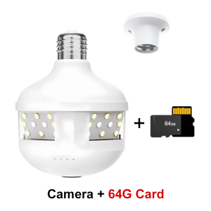 Camera IP V380 PRO Bulb Lighting IP Camera Quan Sát Toàn Cảnh 360 Độ Tầm Nhìn Ban Đêm Camera An Ninh Từ Xa WiFi Với Độ Phân Giải 1080P Trong Nhà/ngoài Trời