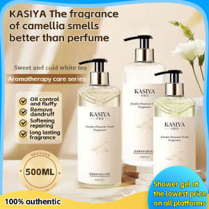 KASIYA White tea shampoo shower gel 500ml set amino acid long-lasting fragrance anti-dandruff anti-itch oil control fluffy hair nourishes frizzy hair