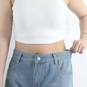 【VanHariacc】Trâm bướm phong cách Hàn Quốc Xiaotian Quần nút chống hở eo có thể điều chỉnh