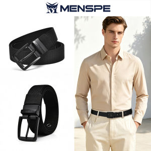 MENSPE Men Sports Belt Outdoor Belt Adjustable Belt Rotating Pin Buckle Black Nylon Belt Waistband Youth Sports Canvas Pant Belt Simple Nice Waistband
