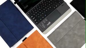 Kes Kulit PU Pendirian Kalis Kejutan Shockproof Stand PU Leather Case for Microsoft Surface Pro 12 11 10 9 8 7 6 5 4 X Go 2 3 4 TPU Cover with Pen Holder Bag