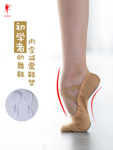 Red Dance Shoes for Girls Soft Bottom Practice Ballet Dancing Shoes No Tie Easy Wear Fitness Sports Goods Cat Claw Style