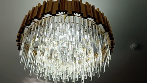 High-End Crystal Chandelier Stainless Steel Living Room Lighting Elegant Bedroom Decorative Lamp