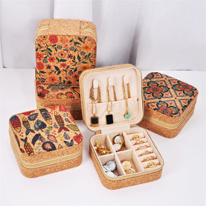 Chinese retro light luxury portable travel jewelry box earrings rings necklaces jewelry storage box