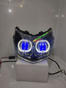 REFLEKTOR LAMPU UTAMA LAMPU TEMBAK BILED 2 MATA SUPRA X 125 FI 2015-2019 DUA LENSA