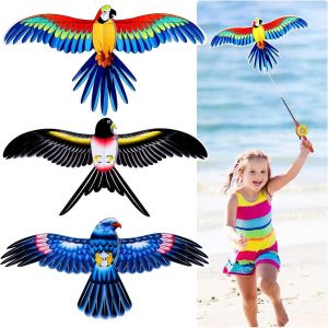 Cartoon Fish Butterfly Eagle Kite for Kids - Outdoor Flying Toy with Handle & 30m String Childrens Beach Park Activity Gift