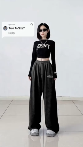 Buy 1 Take 1 Womens American Wide Leg Sweat Pants Buttery‑soft Elastic Breathable Loose‑fit Ideal For Daily Lounging And Street‑style Outfits