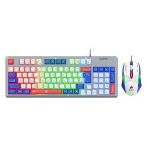 RAIKU | Backlit Customizable Colorful Gaming and Office Keyboard and Mouse Set