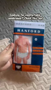 Hanford Mens Brief Cotton Underwear/Soft Breathable Stretch Comfortable Fit/White Daily Wear