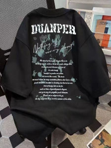 Áo Thun Tay Ngắn Cotton Mùa Hè Dáng Rộng in Họa Tiết Phong Cách Mỹ Cho Nam Áo Thun Thường Ngày Thoáng Khí Chống Thấm Mồ Hôi Chống Nhăn