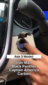 Cover Penutup Tombol Start Stop Engine Ring Button Mobil Marvel Iron Man Black Phanter Free Box