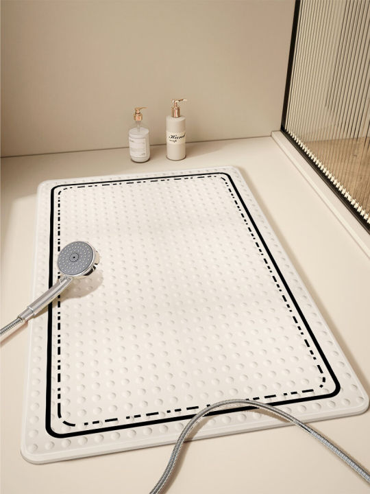 Bathroom Anti-Slip Suction Cup Mat Toilet Shower Room Foot Pad Waterproof Bathing Bathroom Home Use Modern Simple Style PVC Rug