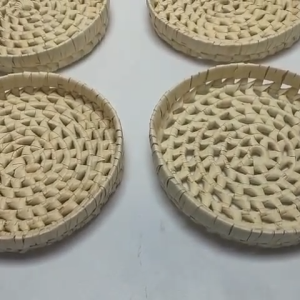 Handmade Palm Leaf Idiyappam Plate | Natural Eco-Friendly Palm Steamer Plate for Idiyappam | String Hoppers | Traditional Cooking (Pack of 1 Pc | 6 Inch)