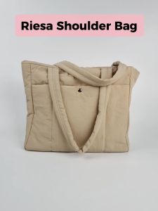 Einashop Riesa Fabric Tote Bag Puffer Bag Shouder Bag Women Casual Bag SG Ship