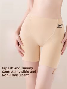 MiiOW | Cat Woman Safety Pants Womens Thin Bottom Lifting Non-Rolling Edge Base Layer Three-In-One Summer Nylon Spandex Mid-Waist Three-Quarter Length