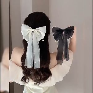 Kẹp tóc nơ dễ thương kẹp tóc thần tiên cổ tích phụ kiện kẹp tóc nơ tiểu thư dành cho nữ