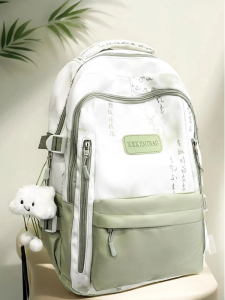 OUDENGPAI | Túi xách nữ dung tích lớn phong cách dân tộc Túi đeo vai đôi Túi học sinh Túi học sinh Túi xách nữ Túi xách học sinh