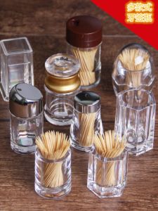 Acrylic Toothpick Bottle Transparent Toothpick Box with Lid PC Toothpick Holder Creative Toothpick Jar Plastic Toothpick Holder Commercial Use