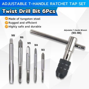 YoPo Hand Tap Set Adjustable Manual Tapping Tool Set for Home Use Adjustable T-Handle Ratchet Wrench