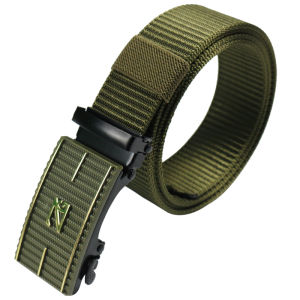 Long Youth Toothless Automatic Buckle Belt Nylon Canvas Belt Outdoor Casual Color Suit Pants Jeans Strap