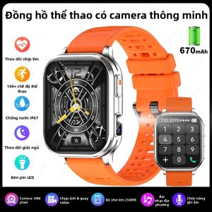 LIGE | Đồng Hồ Thông Minh LIGE Có Camera Chống Nước Cuộc Gọi Bluetooth Theo Dõi Sức Khỏe Máy Đo Nhịp Tim Máy Theo Dõi Giấc Ngủ Điều Khiển Nhạc Đồng Hồ Thể Thao Dành Cho Người Lớn