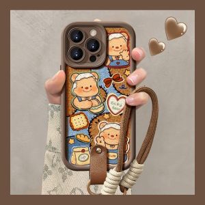 Sup&LV | Anti-Shock Protection Case for iPhone 17 Pro Max Soft Leather & Silicone Full Lens Cover with Wristlet