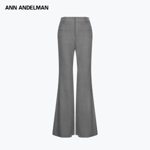 ANN ANDELMAN | Deconstructed High-waisted Flared Trousers with Slits Wide-leg Pants
