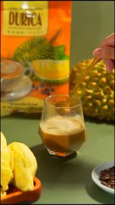 Cà phê sầu riêngCà phê hòa tan Sầu riêng DURICA 4in1 đậm vị cafe thơm béo sầu riêng 1 túi 20 gói