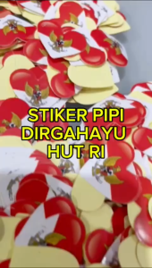 Stiker Pipi Bendera Merah Putih 17 agustus HUT RI isi 30 pcs