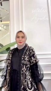 Ayudia - Gamis Pesta Kondangan Nikahan Black Dress Pesta Hitam