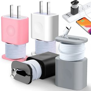 Dụng Cụ Sắp Xếp Cáp Dữ Liệu 2 Trong 1 Dụng Cụ Cuộn Dây Sạc Vỏ Bảo Vệ Bộ Sạc Bằng Silicon Tương Thích Với Bộ Bảo Vệ Bộ Chuyển Đổi Chống Sốc Của Apple